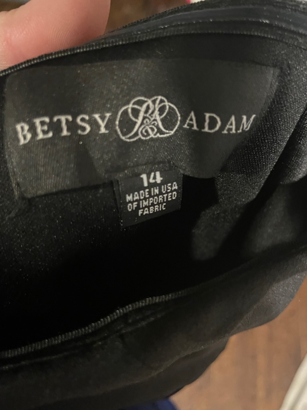Betsy & Adam Strapless Satin Gown - Picture 7 of 8